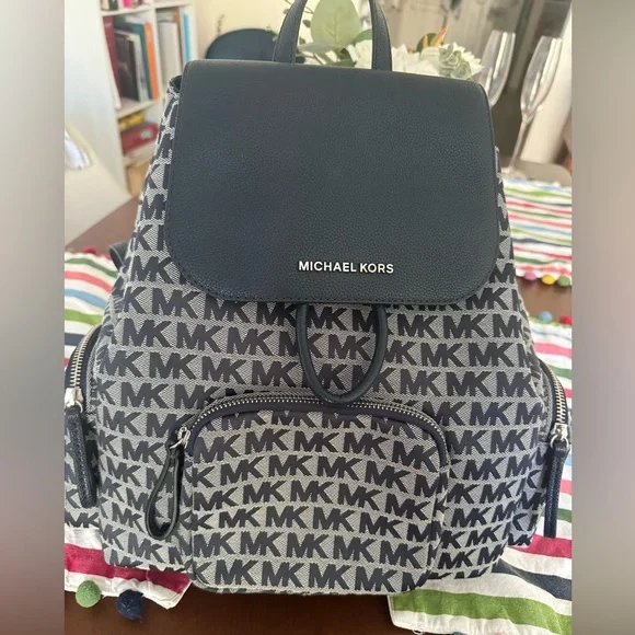 Michael Kors | Bags | Michael Kors Navy And Gray Logo  display picture 1